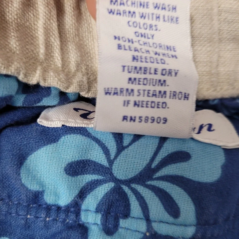 Caribbean Linen Cargo Pants Mens 38x36 Tan Beige Beach Casual Travel Comfort
